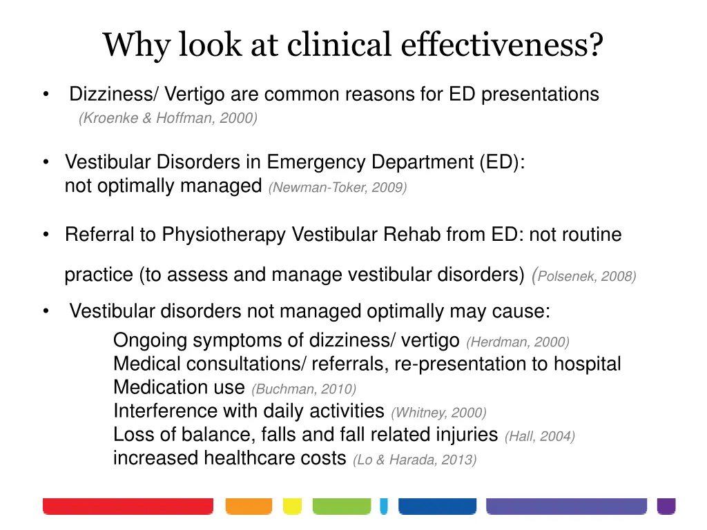why look at clinical effectiveness
