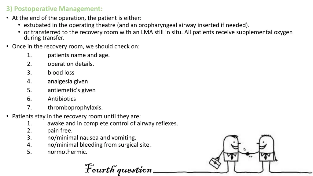 3 postoperative management