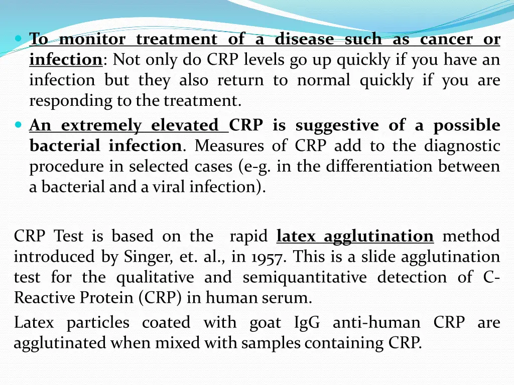 to monitor treatment of a disease such as cancer