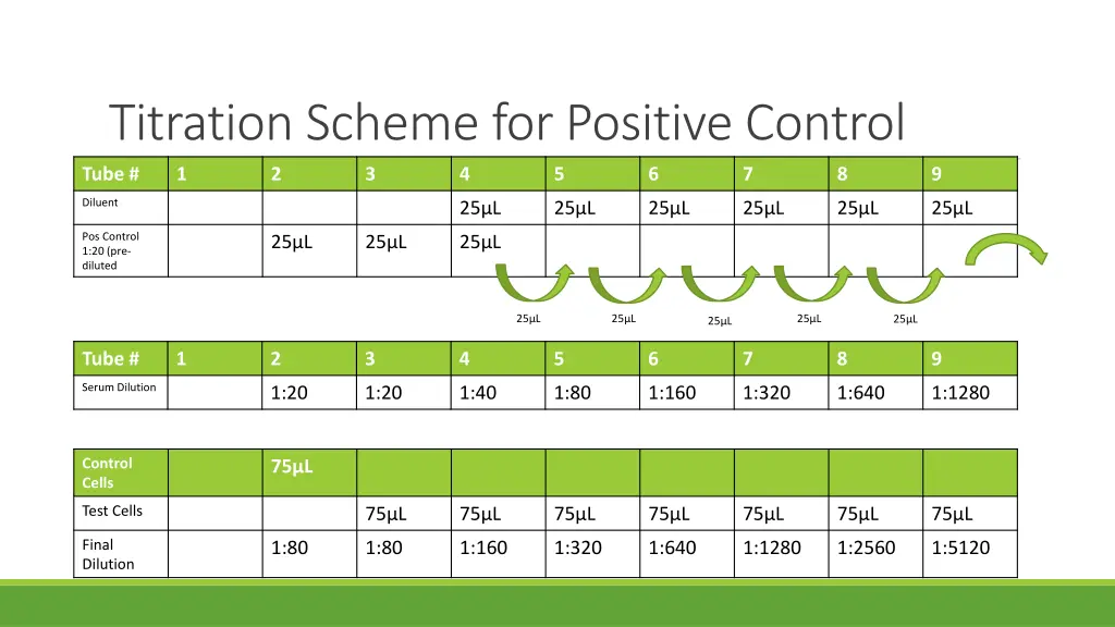 titration scheme for positive control