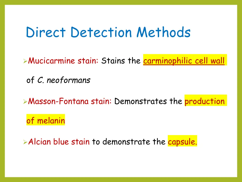 direct detection methods