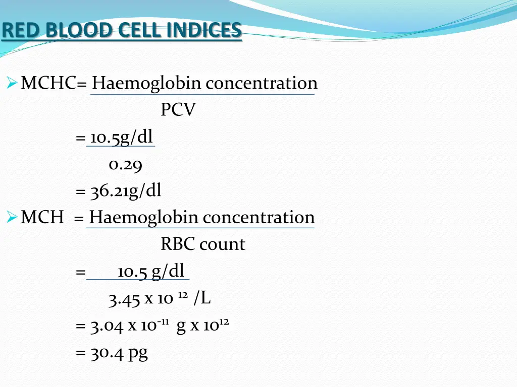 red blood cell indices