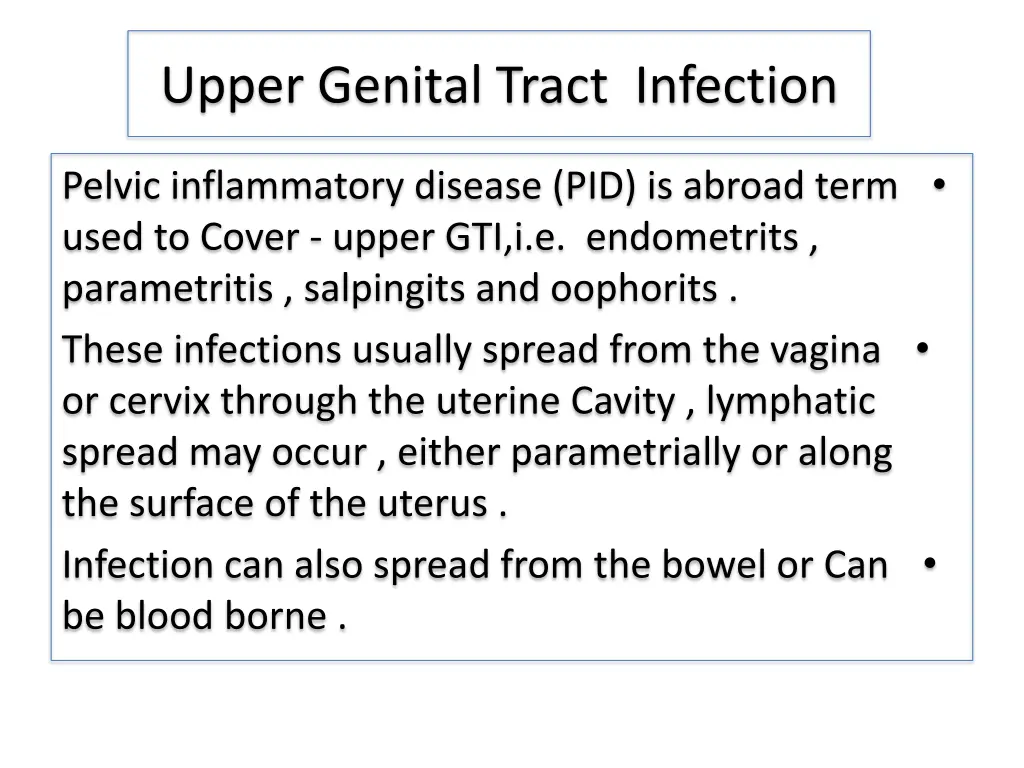 upper genital tract infection 1