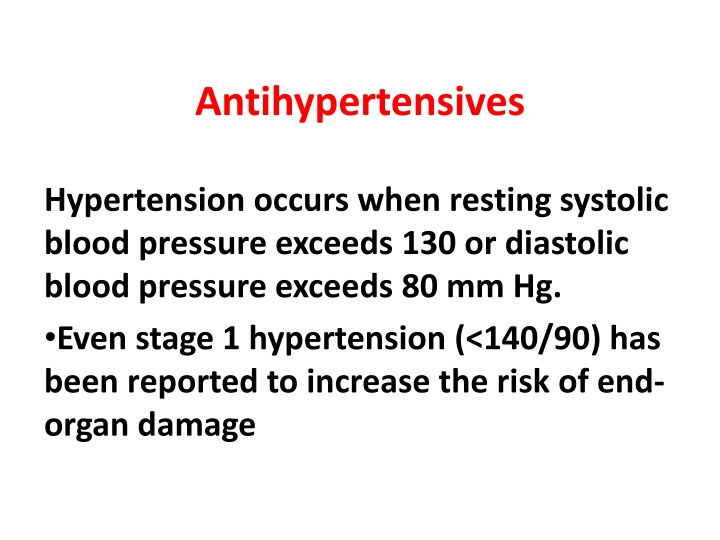 antihypertensives