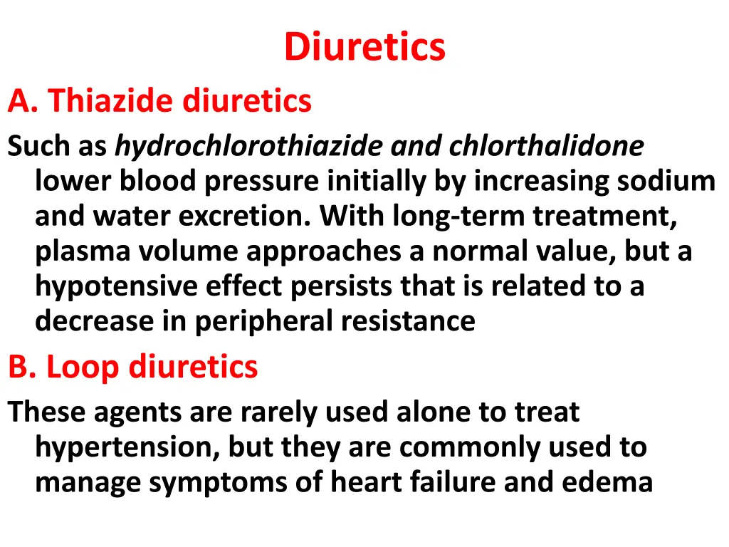 diuretics