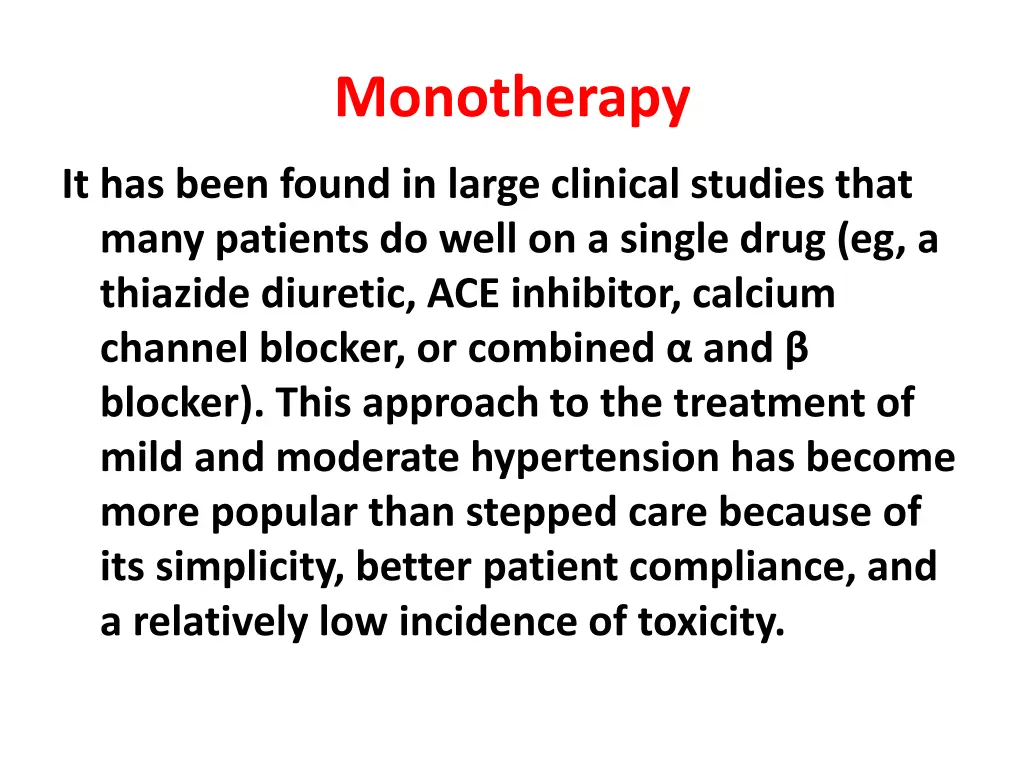 monotherapy
