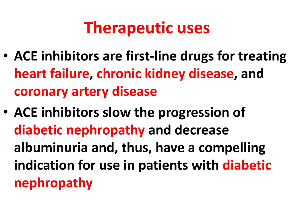 therapeutic uses