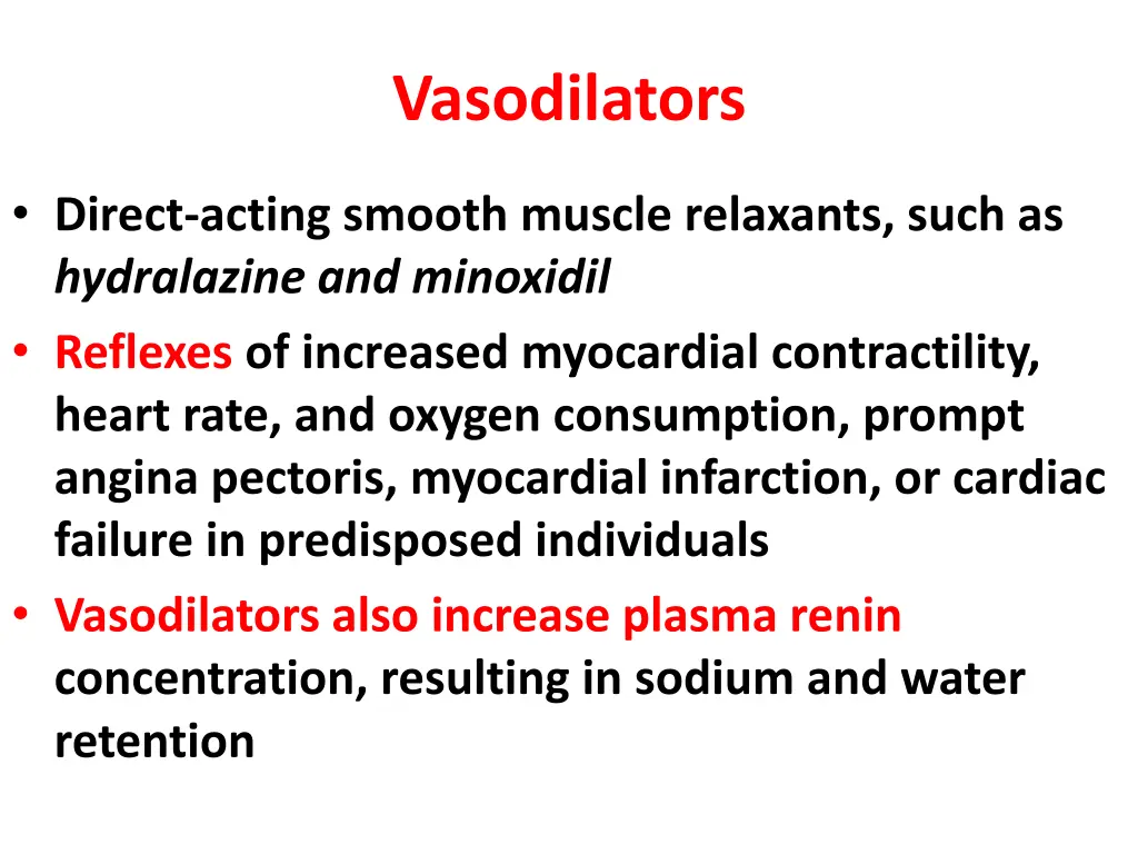 vasodilators