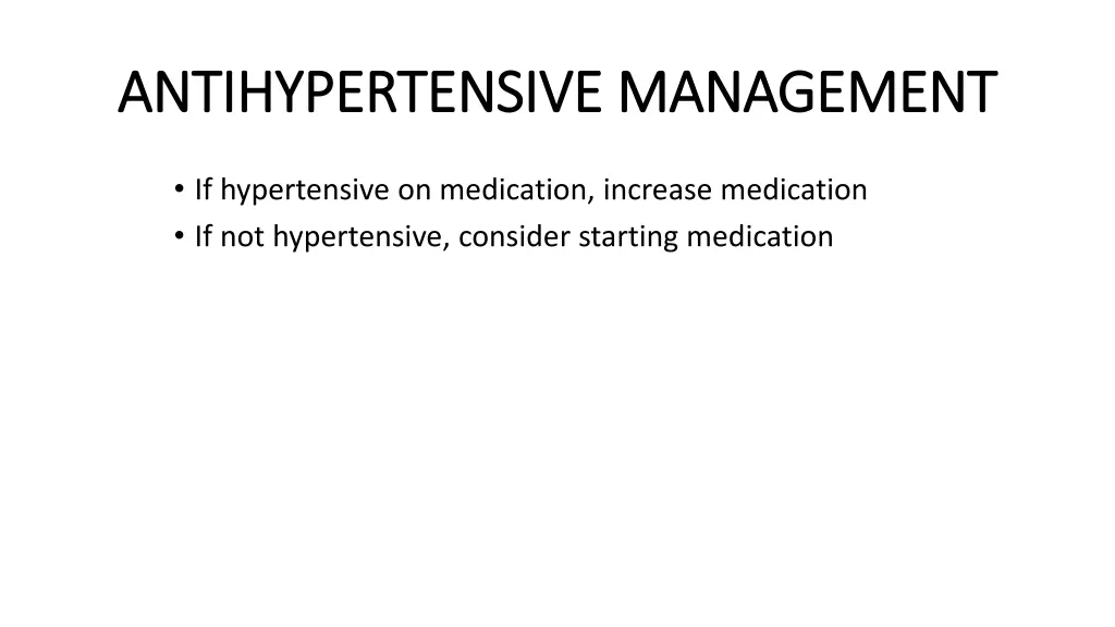 antihypertensive management antihypertensive