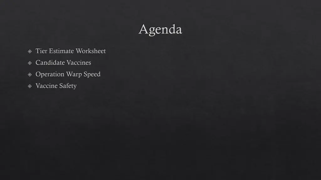 agenda