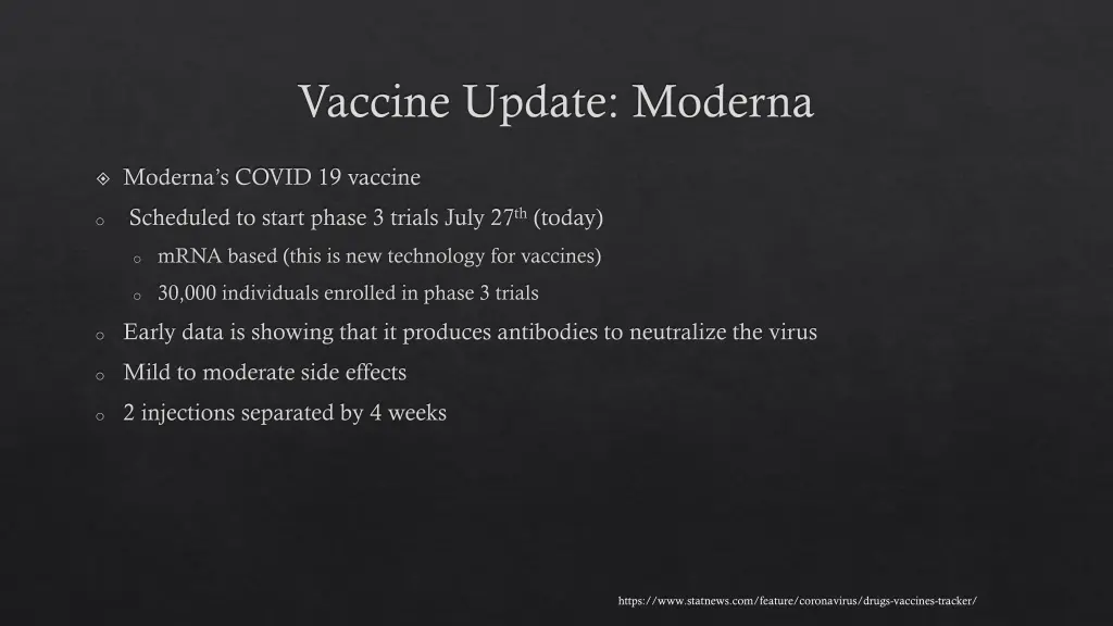 vaccine update moderna