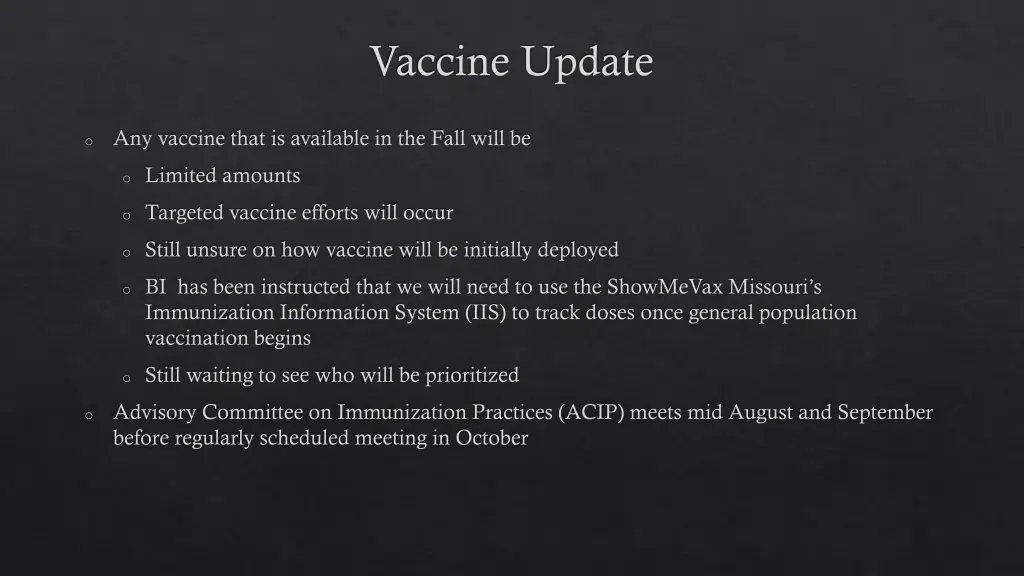 vaccine update