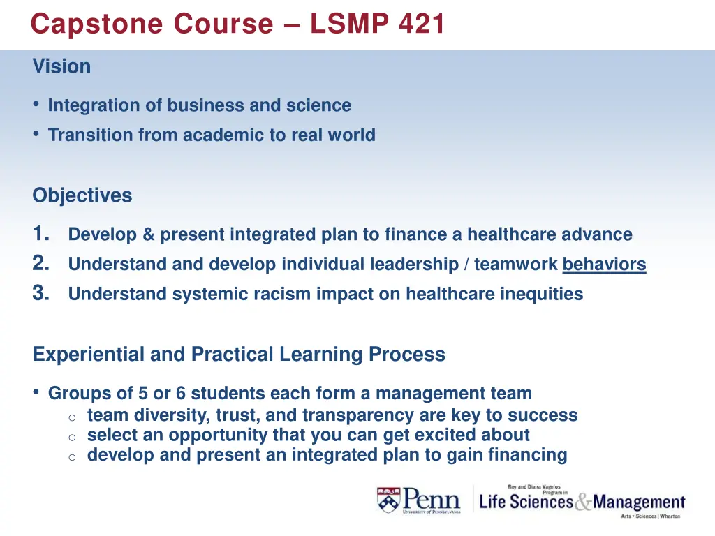 capstone course lsmp 421