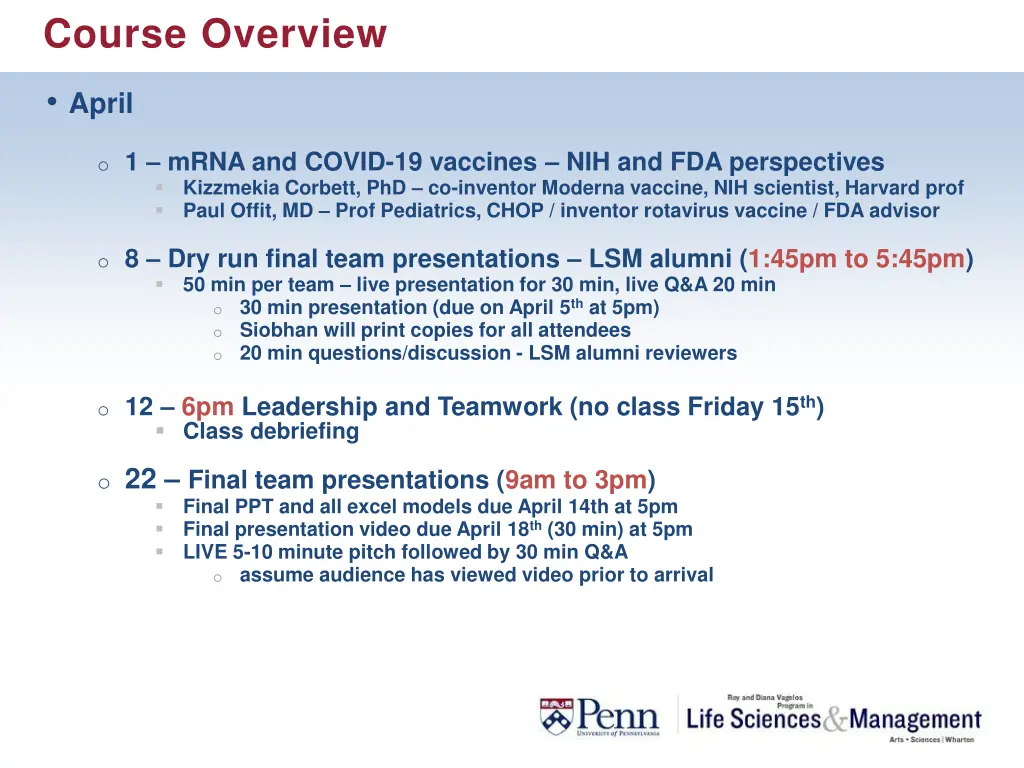 course overview 3
