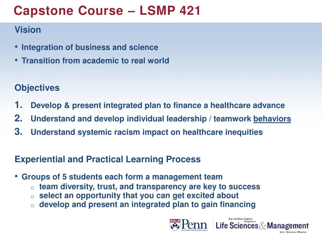 capstone course lsmp 421