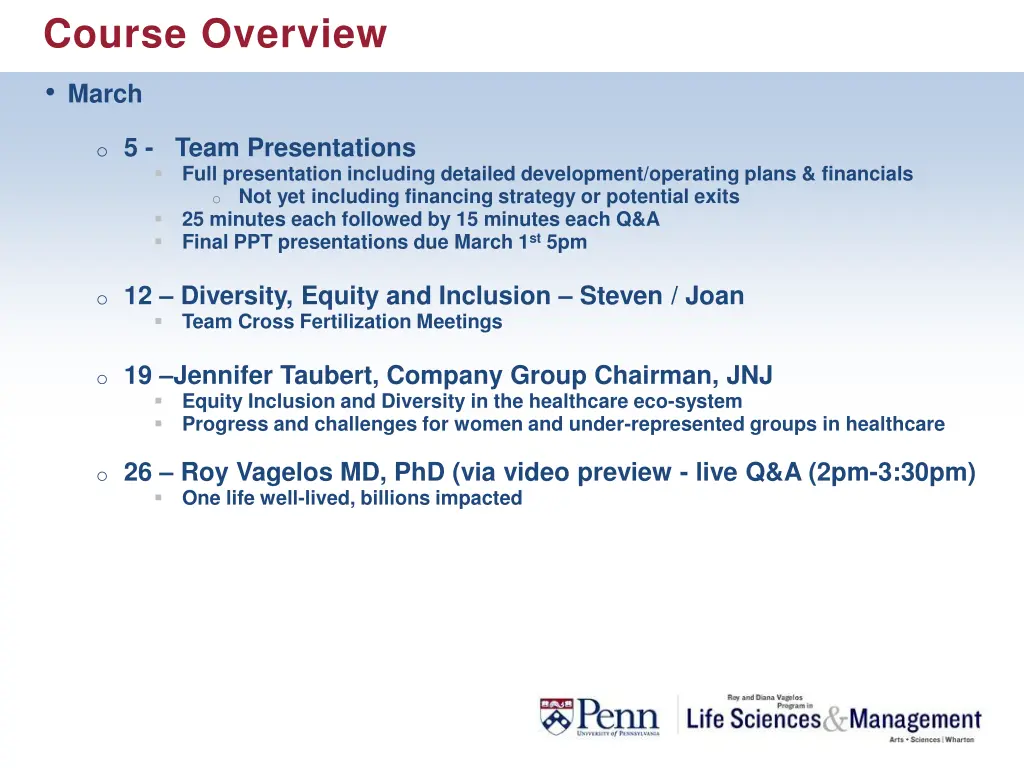 course overview 1