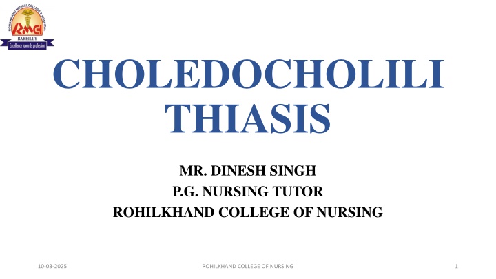 choledocholili thiasis
