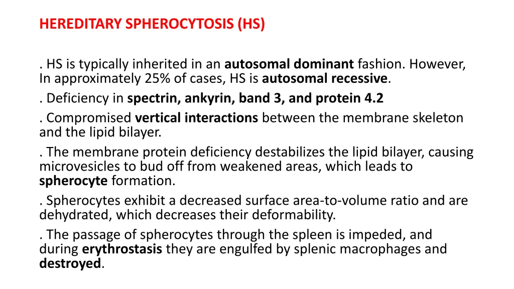 hereditary spherocytosis hs