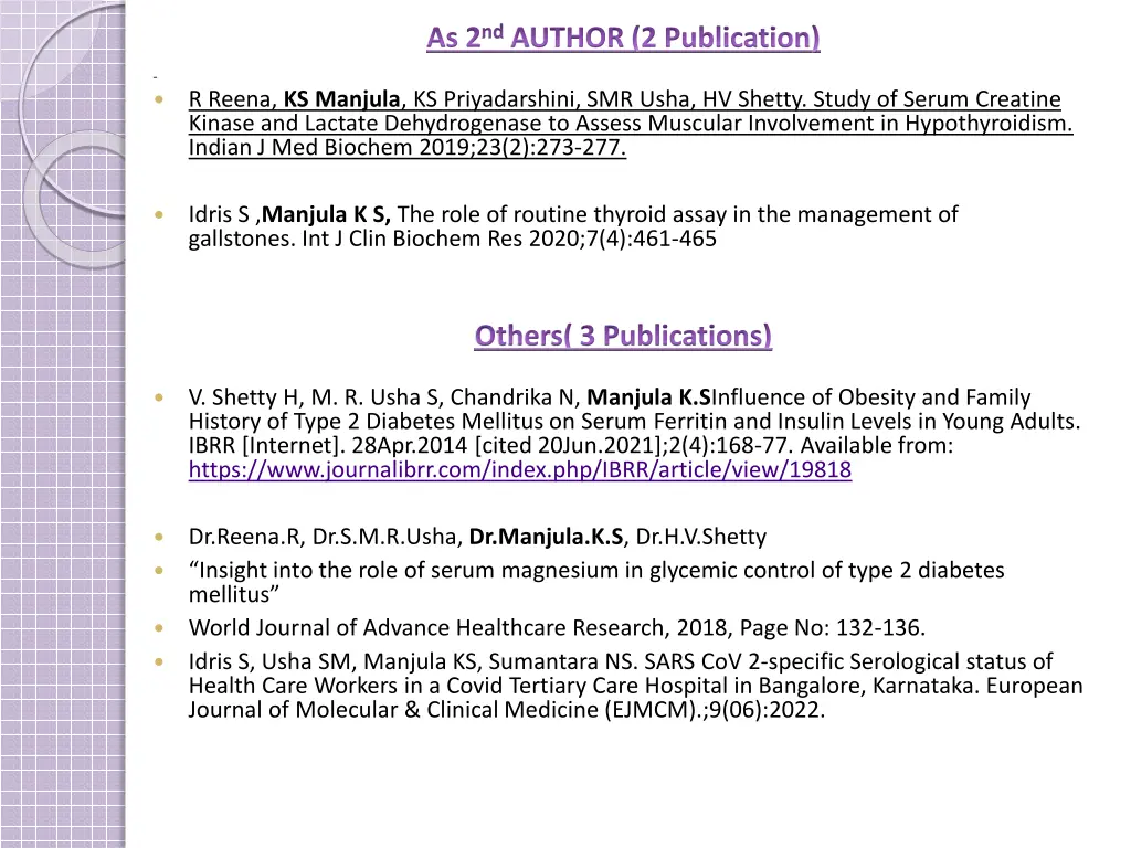 as 2 nd author 2 publication