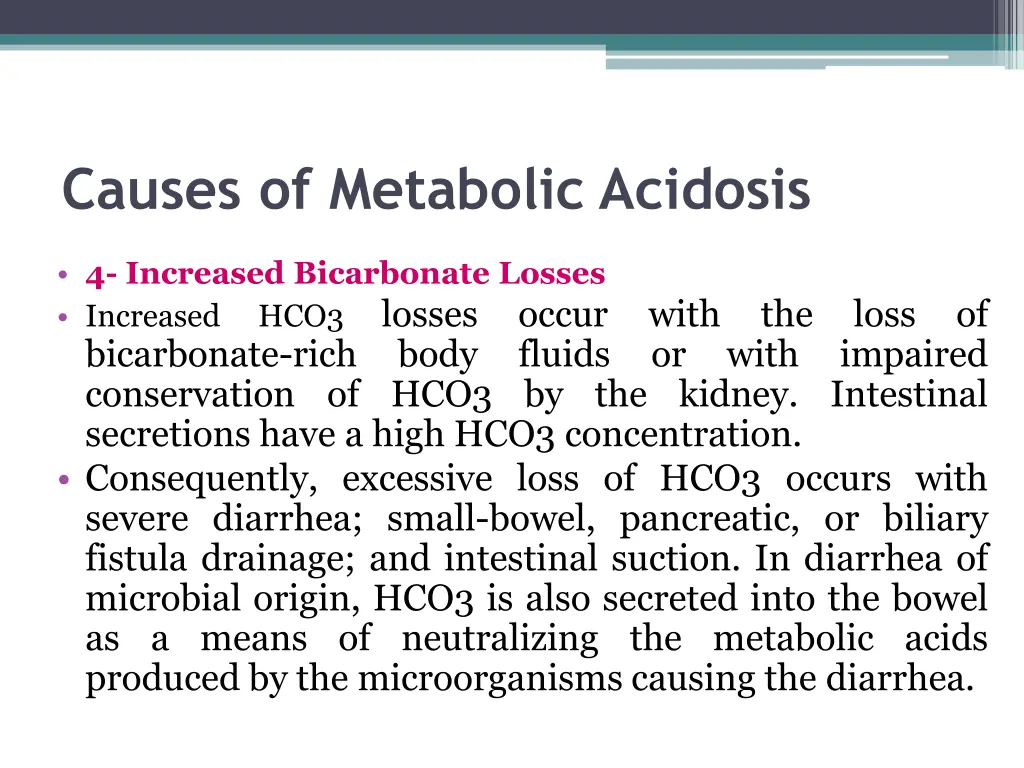 causes of metabolic acidosis 2