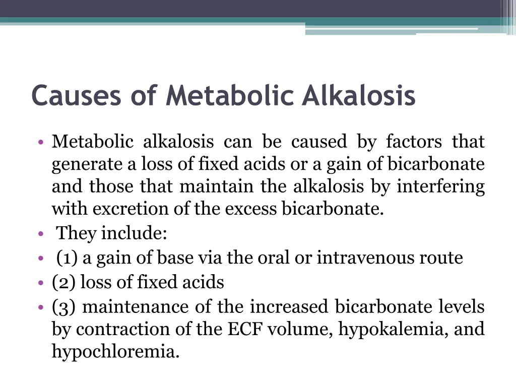 causes of metabolic alkalosis
