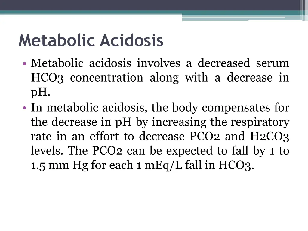 metabolic acidosis