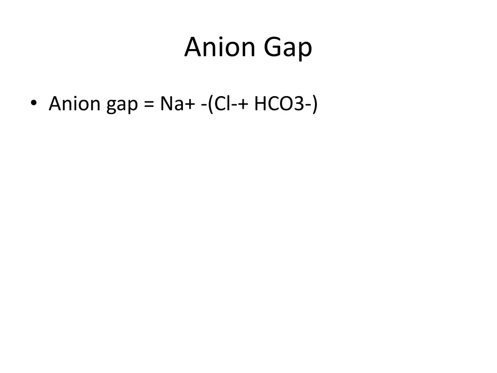 anion gap
