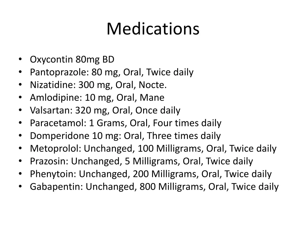 medications