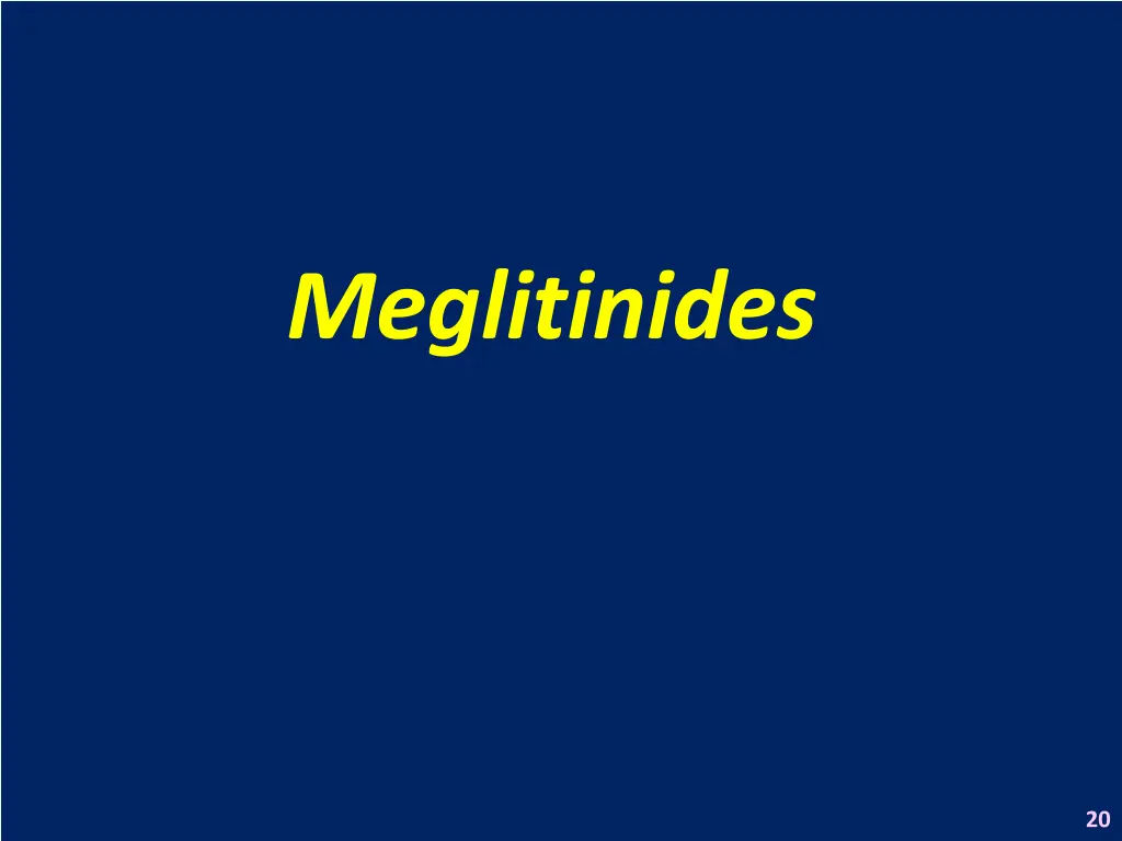 meglitinides