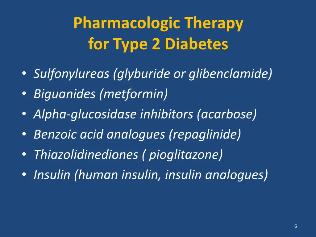 pharmacologic therapy for type 2 diabetes