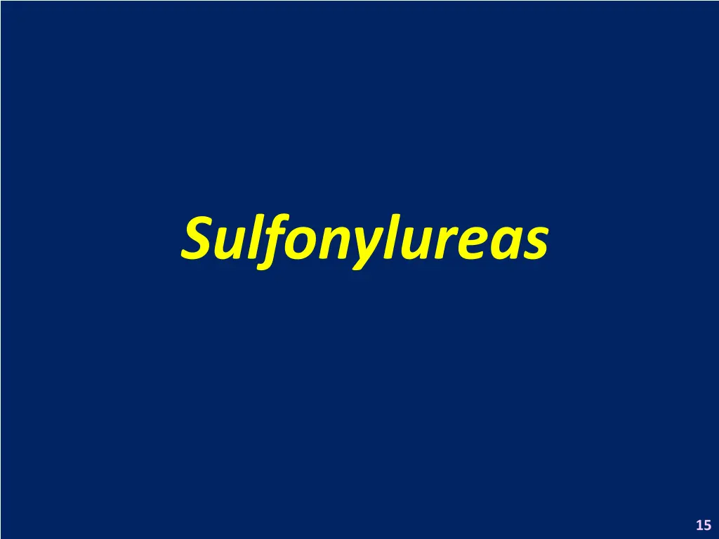 sulfonylureas