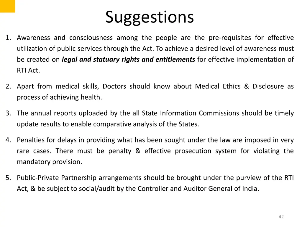 suggestions