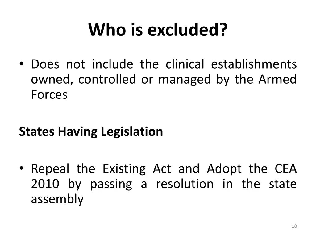 who is excluded