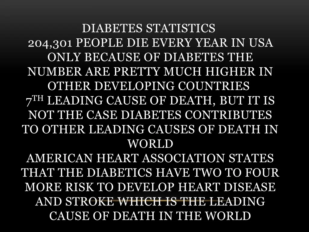 diabetes statistics 204 301 people die every year