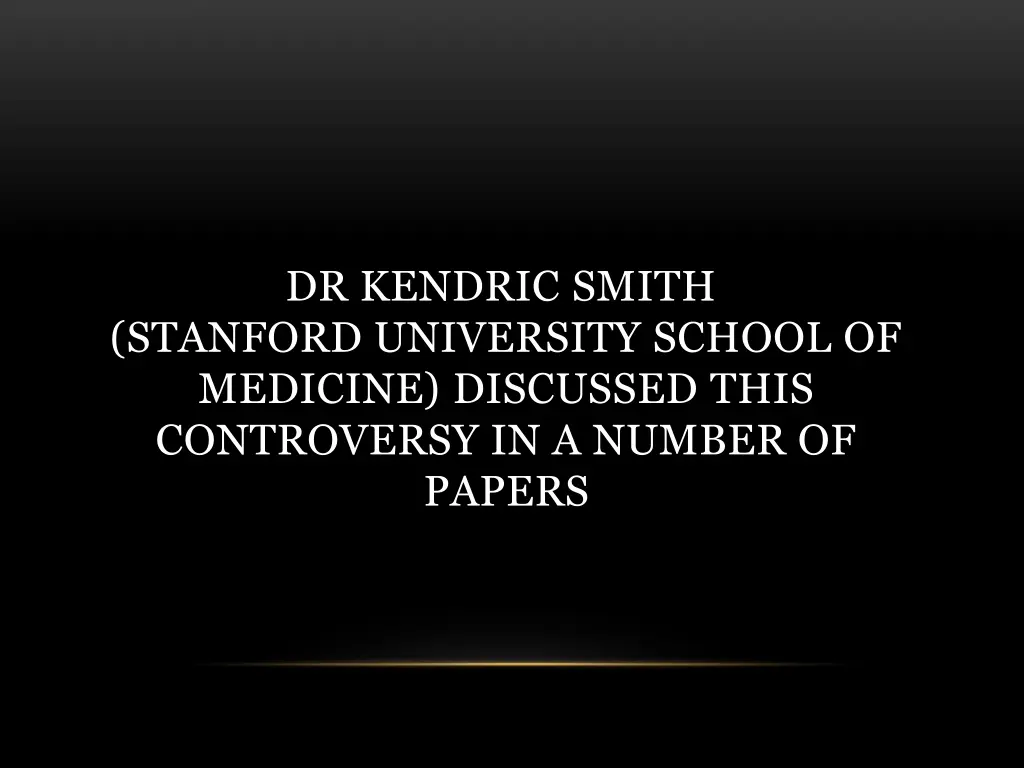 dr kendric smith stanford university school