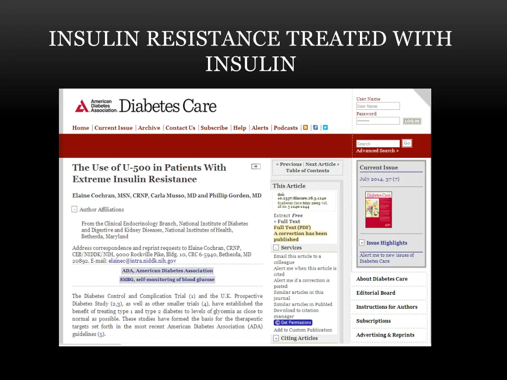 insulin resistance treated with insulin