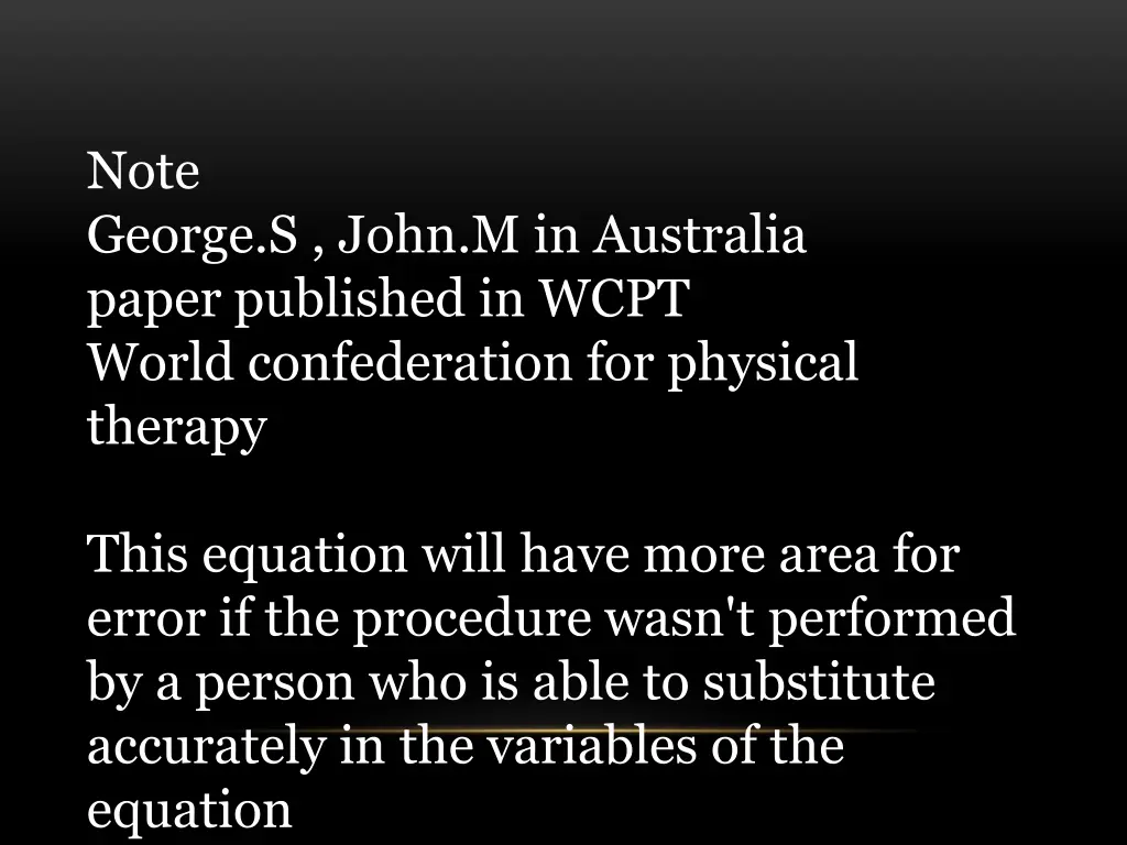 note george s john m in australia paper published