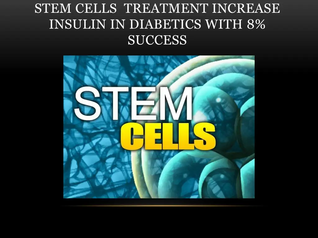 stem cells treatment increase insulin