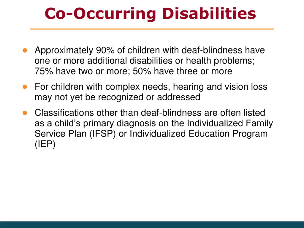co occurring disabilities