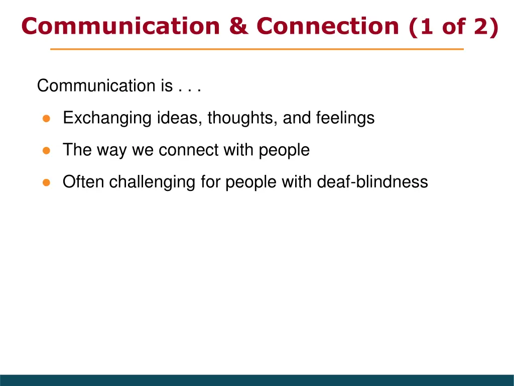 communication connection 1 of 2