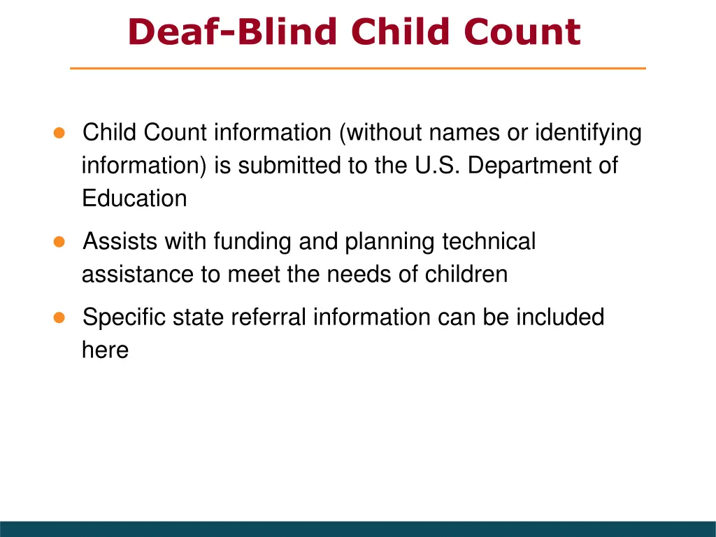 deaf blind child count
