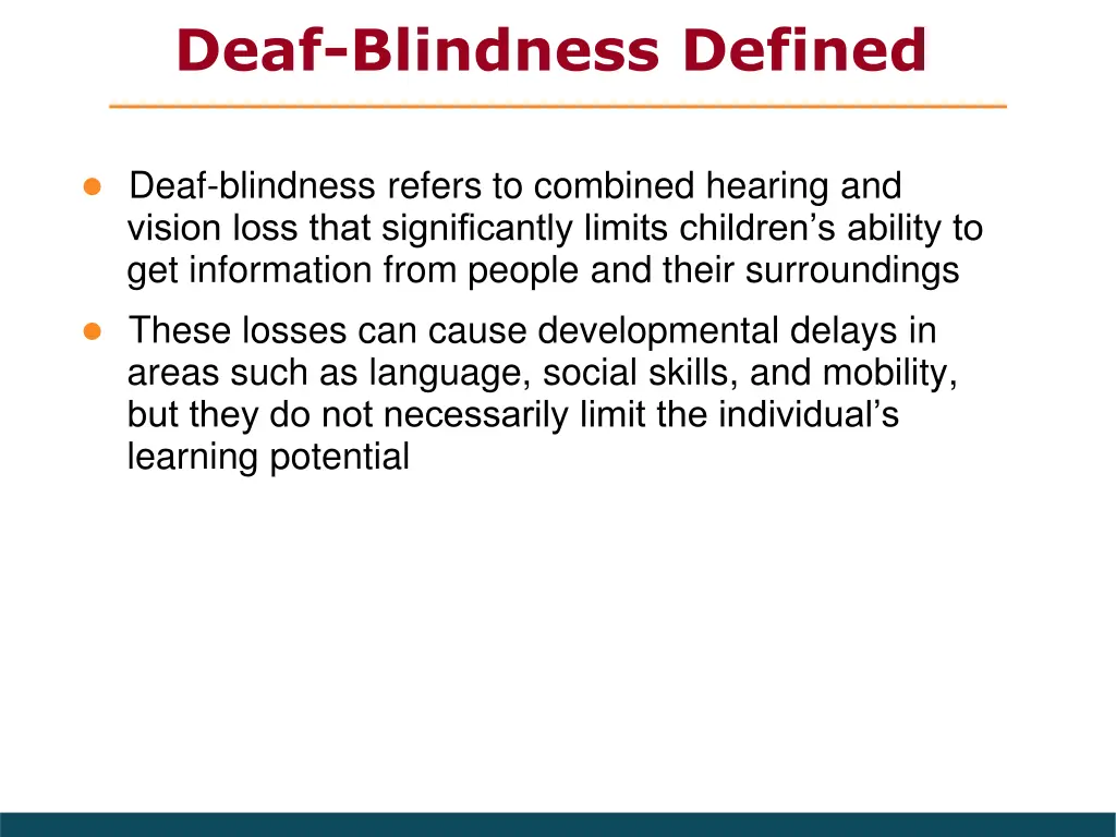 deaf blindness defined
