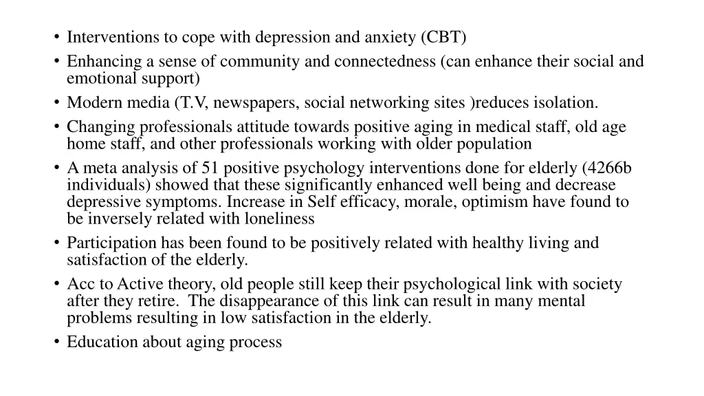 interventions to cope with depression and anxiety
