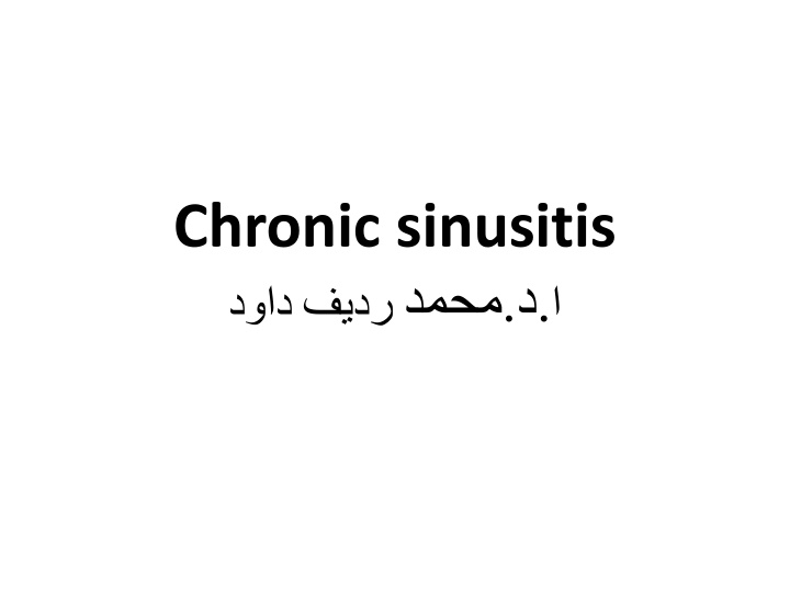 chronic sinusitis