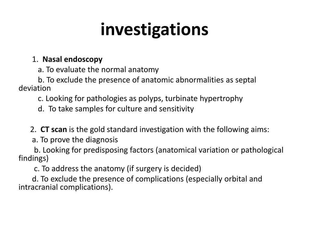 investigations