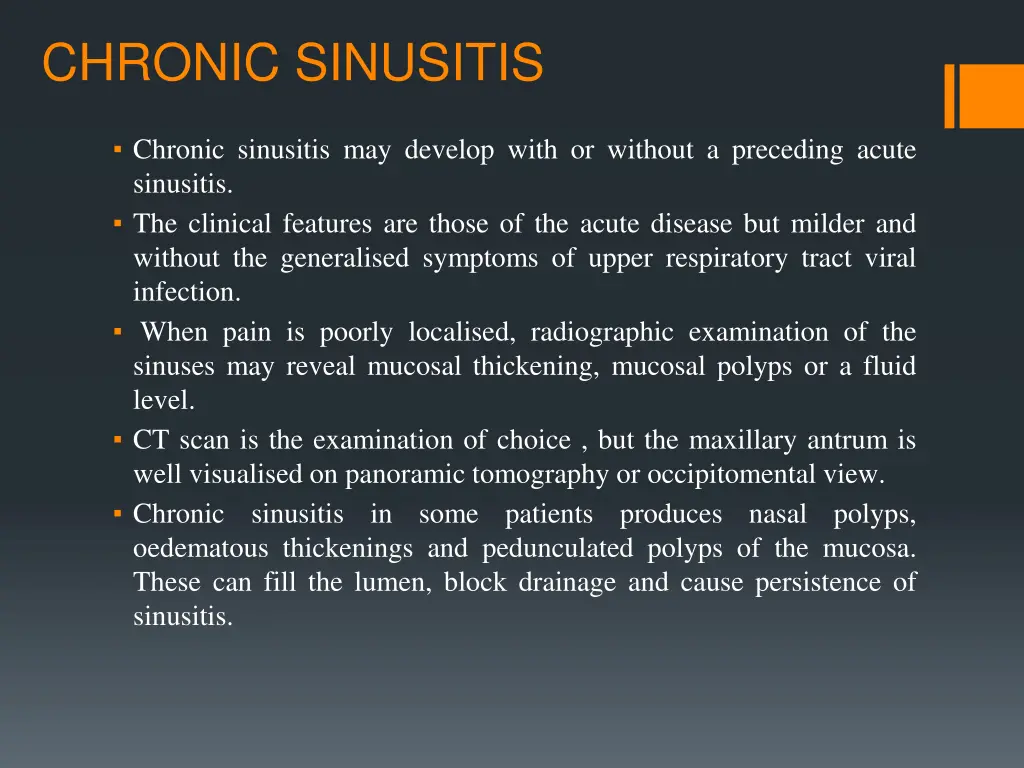 chronic sinusitis