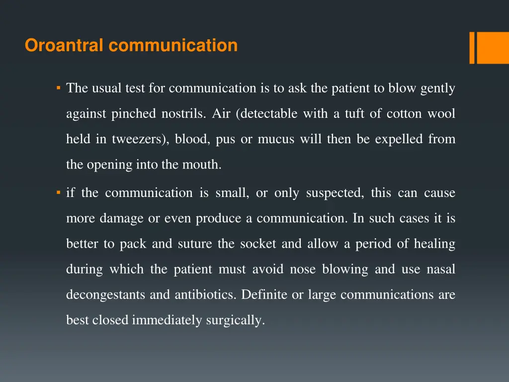 oroantral communication
