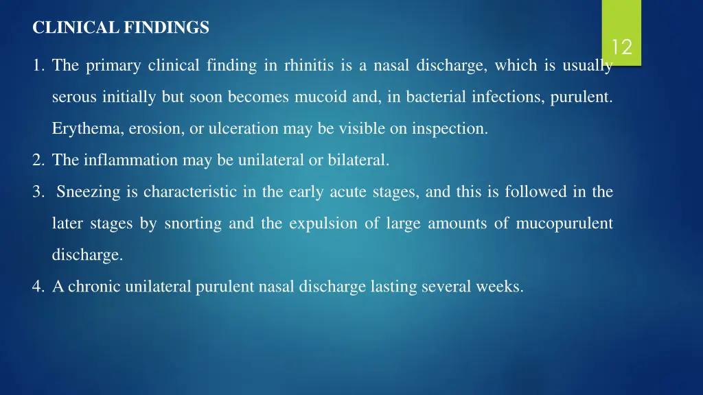clinical findings