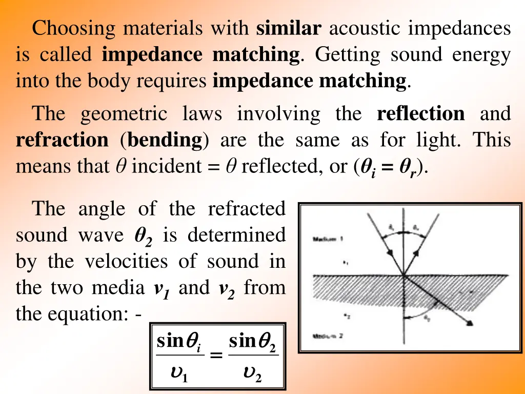 choosing materials with similar acoustic