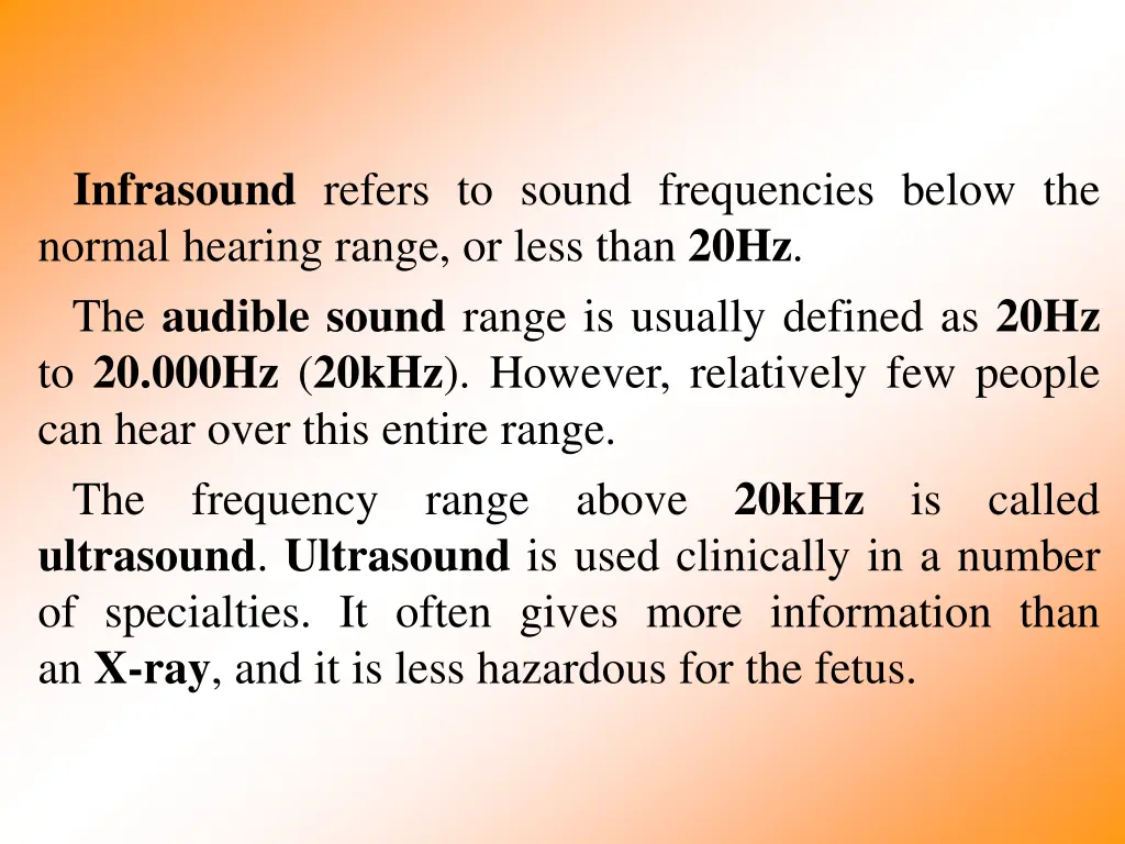 infrasound refers to sound frequencies below